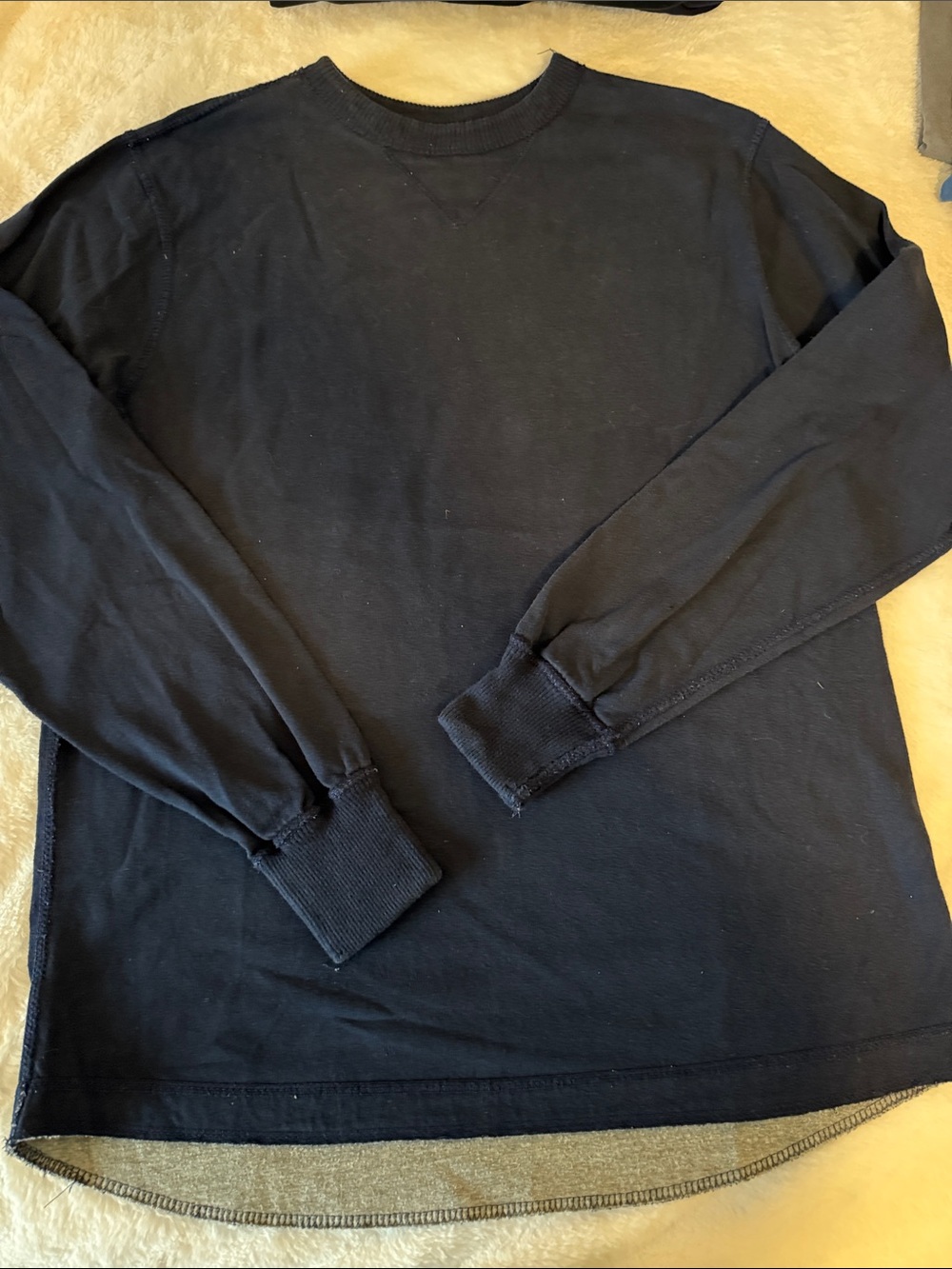 No Boundaries Men's Black Long Sleeve Crew Sweatshirt
